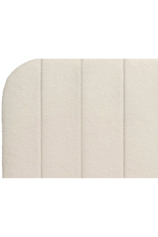 Lit coffre Valentina en tissu bouclette avec sommier et tête de lit 160x200cm