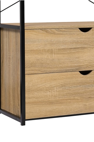 Dressing 2 tiroirs Memphis - 80 x 167 x 40 cm