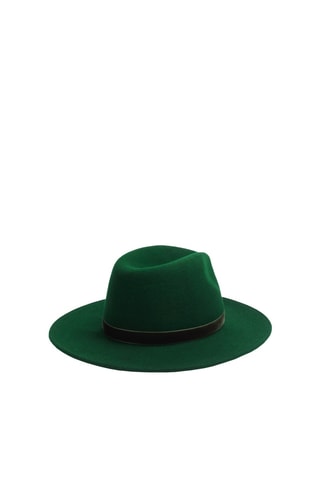 Fedora in lana - Verde smeraldo