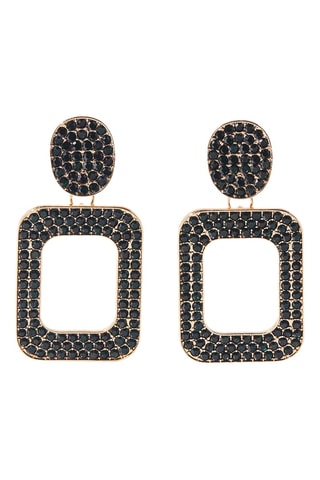 Orecchini - Dorato e verde scuro