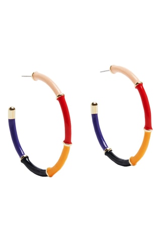 Orecchini a cerchio - Rosso e viola