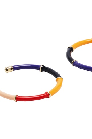 Orecchini a cerchio - Rosso e viola