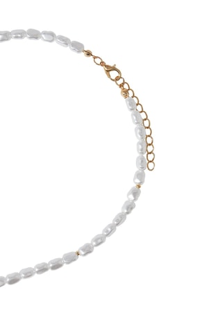 Collana - Dorato e bianco