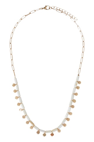 Collana - Dorato e bianco