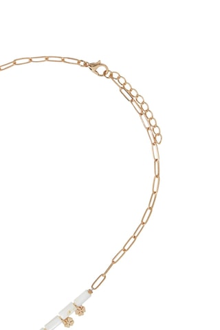 Collana - Dorato e bianco