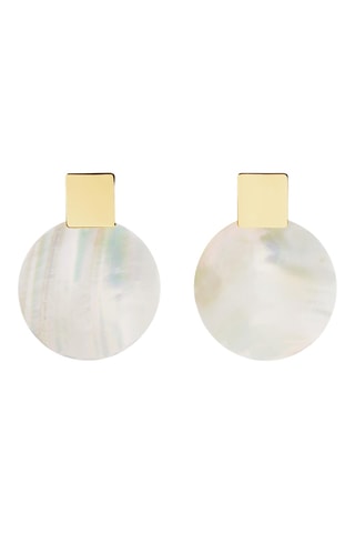 Boucles d'oreilles - Doré et blanc