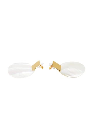 Boucles d'oreilles - Doré et blanc