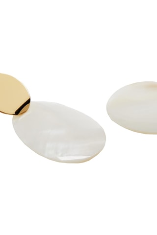 Boucles d'oreilles - Doré et blanc