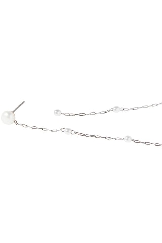 Boucles d'oreilles - Argenté et blanc