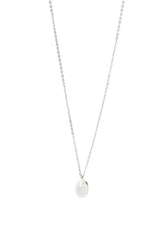 Collana - Argentato e bianco