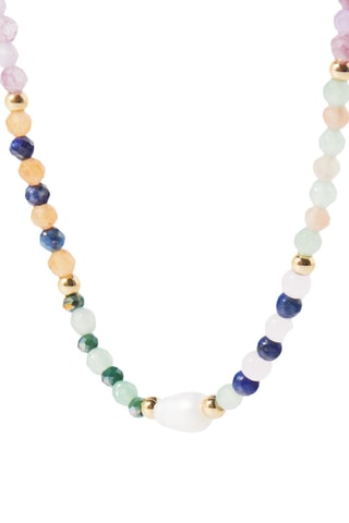 Collana - Dorato e bianco