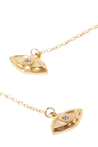 Boucles d'oreilles - Doré et violet