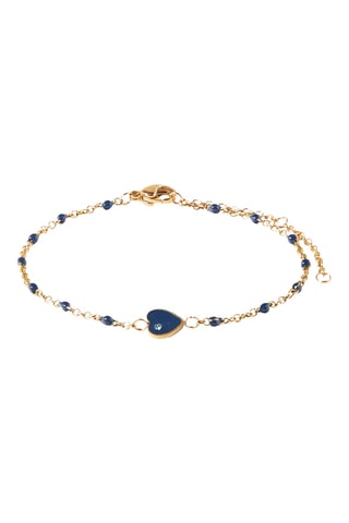 Bracelet - Doré et bleu marine