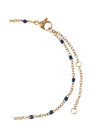 Bracelet - Doré et bleu marine