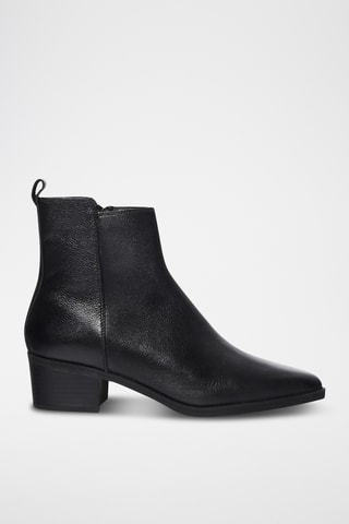 Bottines en cuir - Noir