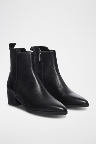 Bottines en cuir - Noir