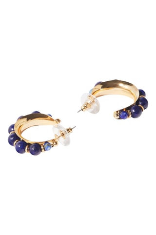 Orecchini a cerchio - Dorato e navy