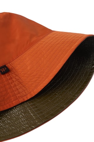 Cappello da pescatore double face - Kaki e arancione