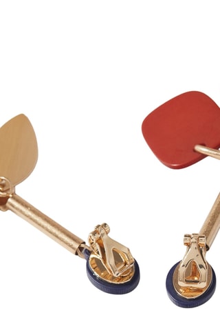 Orecchini - Blu e arancione