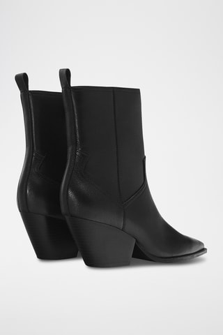 Bottines en cuir - Noir