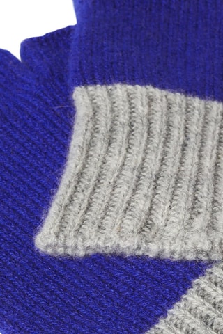 Gants en cachemire - Bleu roi et gris