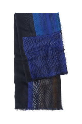 Echarpe -Noir et bleu