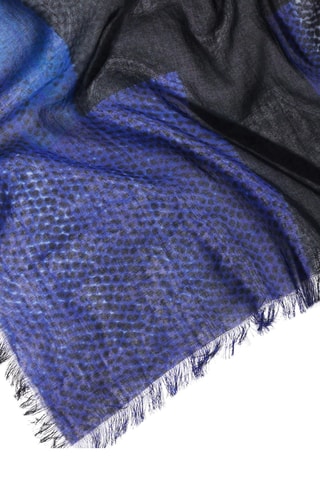 Echarpe -Noir et bleu