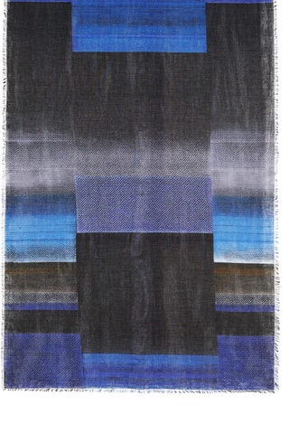 Echarpe -Noir et bleu