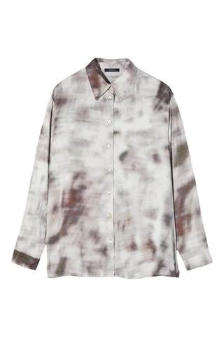 Chemise tie and dye - Ecru et marron