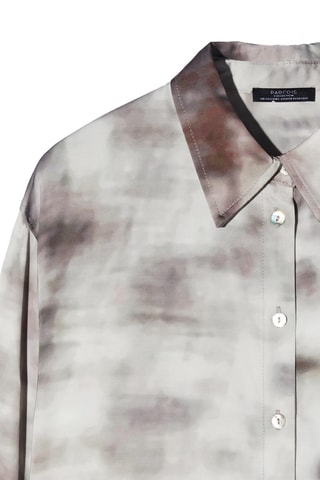 Chemise tie and dye - Ecru et marron
