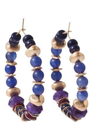 Orecchini a cerchio - Dorato e nero