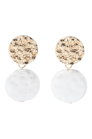 Boucles d’oreilles - Doré et blanc