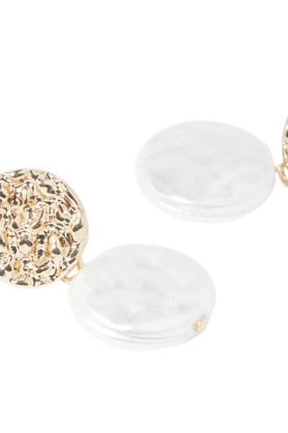 Boucles d’oreilles - Doré et blanc