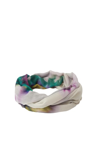 Foulard tie and dye - Blanc et vert émeraude