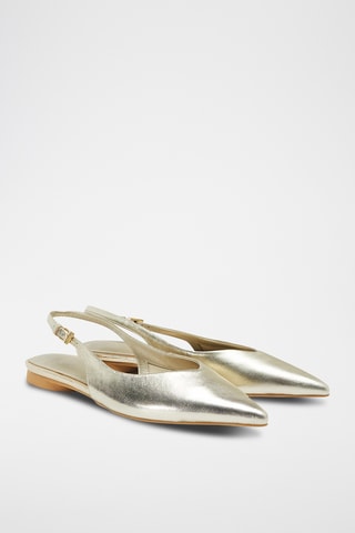 Ballerines en cuir de chèvre - Argenté