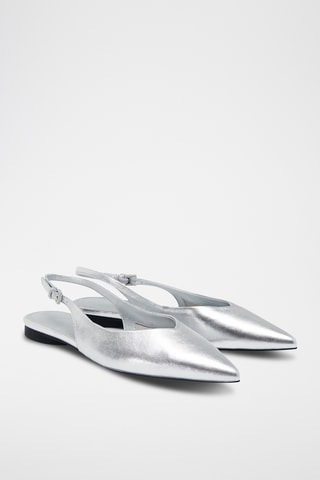 Ballerines en cuir de chèvre - Argenté