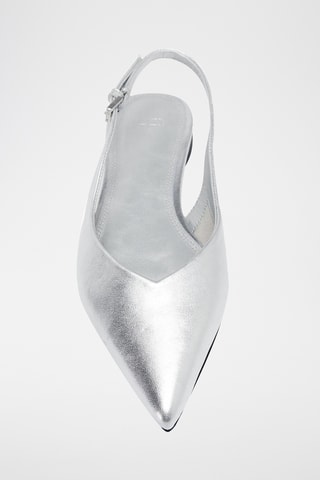 Ballerines en cuir de chèvre - Argenté