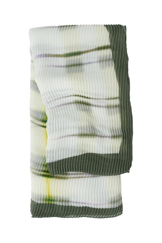 Echarpe tie and dye - Ecru et kaki