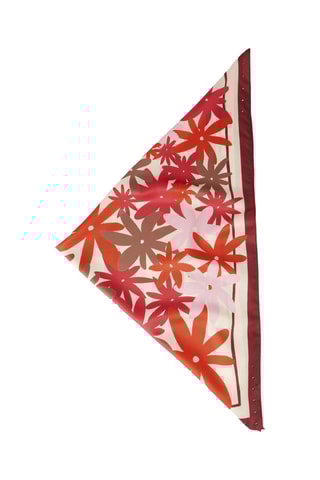 Carré - Corail et bordeaux