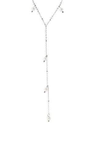 Collier - Argenté et blanc