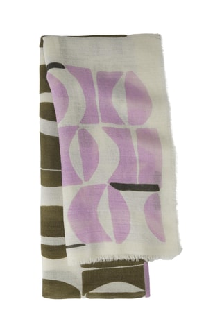 Echarpe - Kaki et mauve