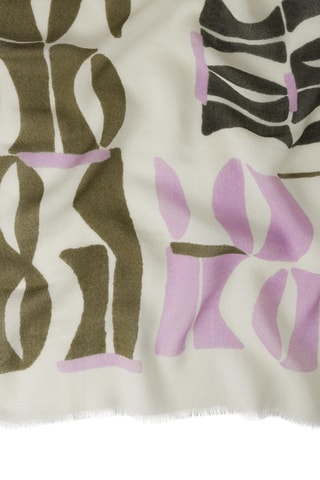 Echarpe - Kaki et mauve