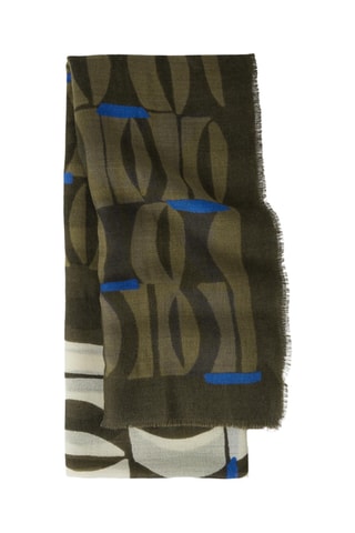 Echarpe - Kaki et indigo