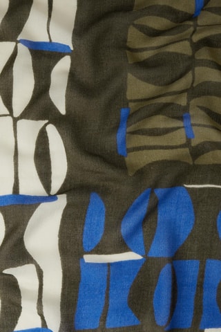 Echarpe - Kaki et indigo