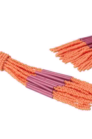 Orecchini - Dorato e arancione