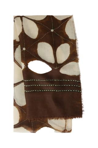 Echarpe - Marron et blanc
