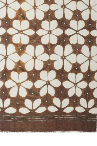 Echarpe - Marron et blanc