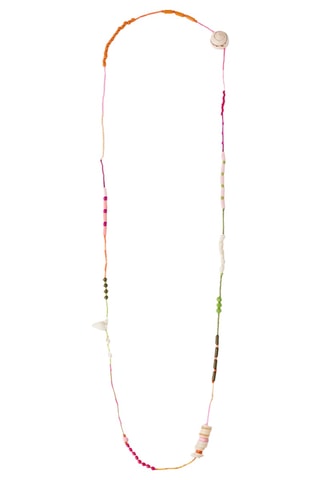 Collier - Blanc et fuchsia