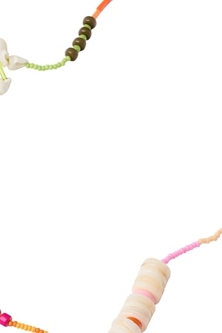 Collier - Blanc et fuchsia