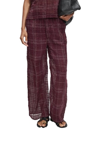 Pantalon en lin - Bordeaux